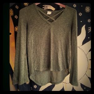 Flowy Long Sleeve Green Earthy Hippie Shirt